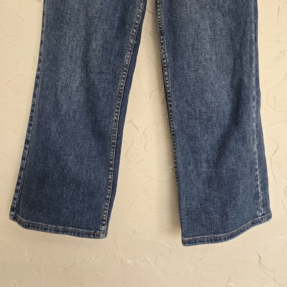 Free People Wales Wide Leg Cropped Button Fly Jeans, 25 - Picture 4 of 11